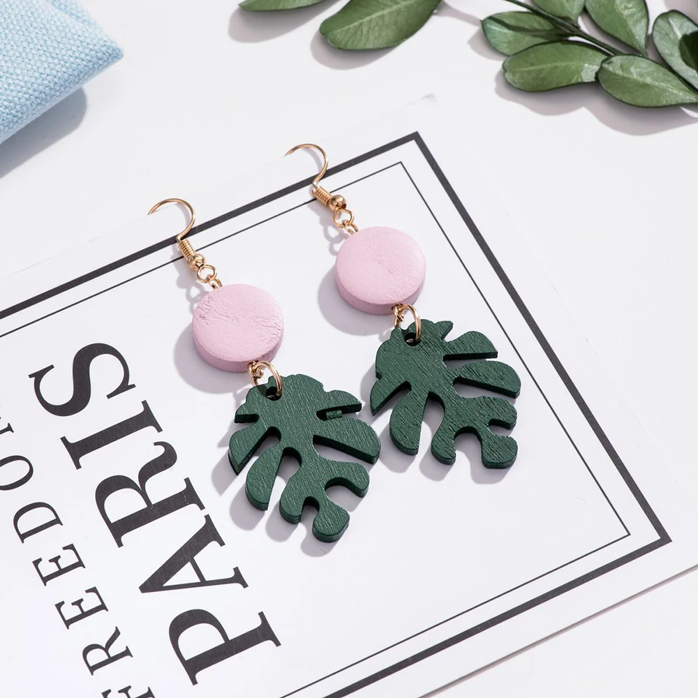 SUKI aretes de moda 2019 Korean Wood Earrings Jewelry Long Earrings Female Earrings Simple Sen Department of Big Leaf Earrings
SUKI aretes de moda 2019 Korean Wood Earrings Jewelry Long Earrings Female Earrings Simple Sen Department of Big Leaf Earrings