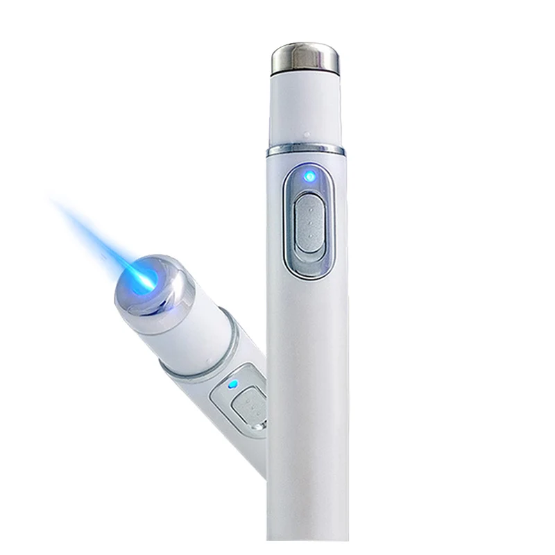 KD-7910 Acne Laser Pen Portable Wrinkle Removal Machine Durable Soft Scar Remover Device Blue Light Therapy Massage Relax | Красота и