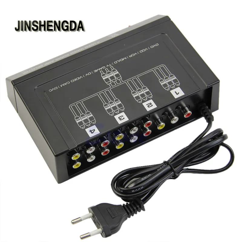 JINSHENGDA Amplifier EU Plug 4 Way 1 In 4 Out 3 RCA Video Audio AMP Amplifier Splitter HDTV DVD VCD 4 Ports
JINSHENGDA Amplifier EU Plug 4 Way 1 In 4 Out 3 RCA Video Audio AMP Amplifier Splitter HDTV DVD VCD 4 Ports