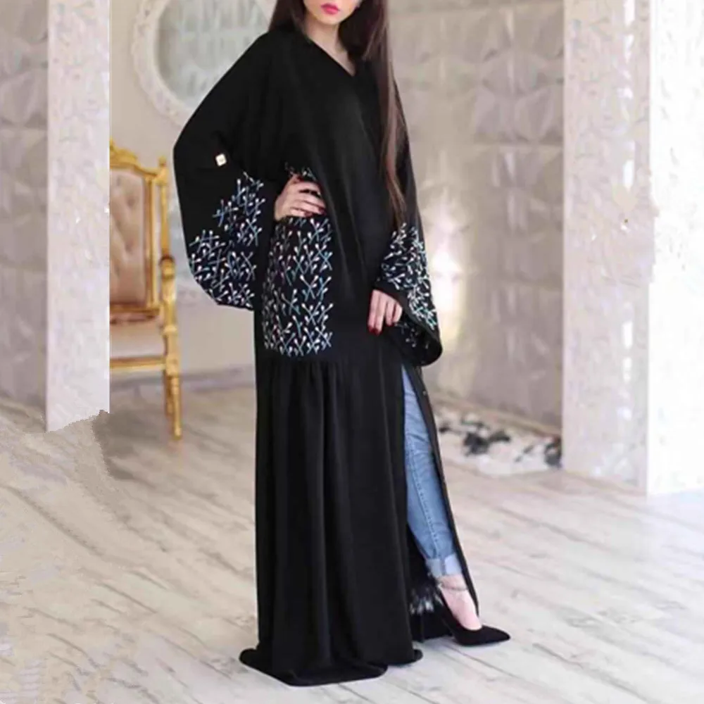 Elegant Muslim Print Abaya Maxi Dress Cardigan Swing Long Robe Gowns Belt Tunic Middle East Ramadan Dubai Arab Islamic Prayer
Elegant Muslim Print Abaya Maxi Dress Cardigan Swing Long Robe Gowns Belt Tunic Middle East Ramadan Dubai Arab Islamic Prayer