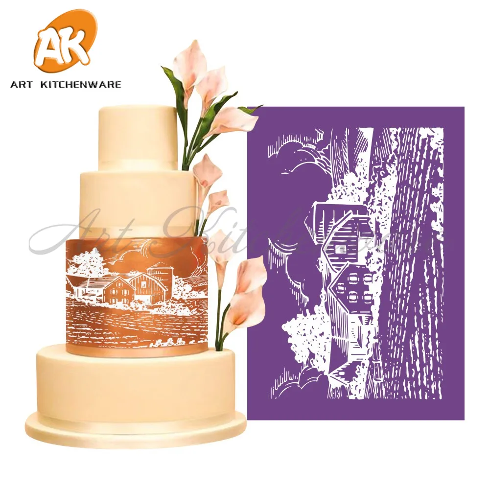 New Country Cottage Mesh Stencil Lace Cake Stencil Cake Decorating Tools Soft Fabric Stencils for Fondant Cake Mold BakeryMST-24
New Country Cottage Mesh Stencil Lace Cake Stencil Cake Decorating Tools Soft Fabric Stencils for Fondant Cake Mold BakeryMST-24