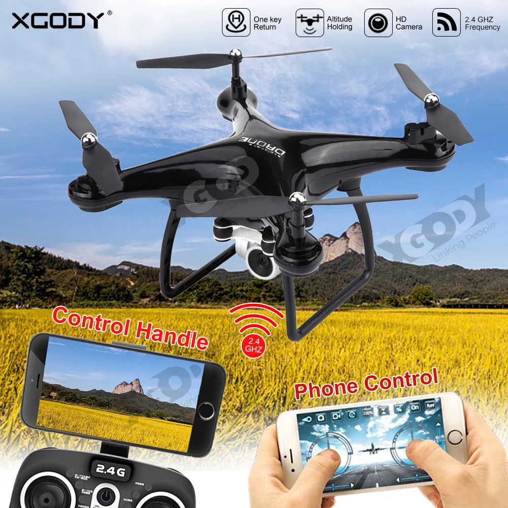 XGODY 2.4G WIFI FPV RC Quadcopter Drone With 2MP HD Camera 360 Degree Rollover Professional Drones Con Camera One Key Return
XGODY 2.4G WIFI FPV RC Quadcopter Drone With 2MP HD Camera 360 Degree Rollover Professional Drones Con Camera One Key Return
