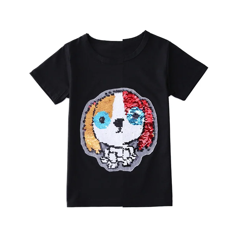 Summer Short Sleeve Boy Girl Casual Sequins T-shirt Cartoon Pattern Unisex Tops Outfits
Summer Short Sleeve Boy Girl Casual Sequins T-shirt Cartoon Pattern Unisex Tops Outfits