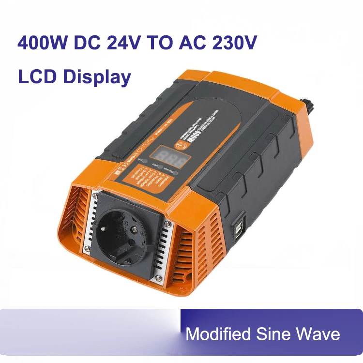 LCD Display 400w 24volt dc to ac 220volt 220V 230V portable inverter smart power inverters PID400-242
LCD Display 400w 24volt dc to ac 220volt 220V 230V portable inverter smart power inverters PID400-242