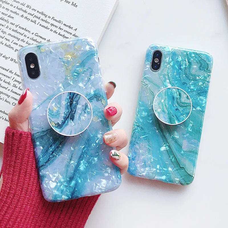 Grip Stand Holder Gradient Marble Phone Case for iPhone 6 7 8 Plus Bling Dream Shell Silicon Cover for iPhone XR XS MAX Soft TPU
Grip Stand Holder Gradient Marble Phone Case for iPhone 6 7 8 Plus Bling Dream Shell Silicon Cover for iPhone XR XS MAX Soft TPU