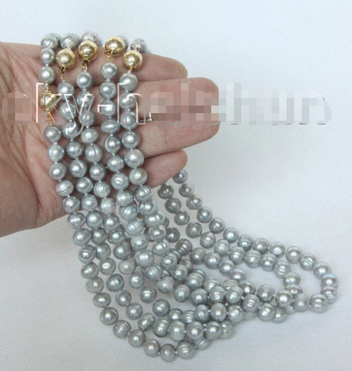 FREE shipping>>>>wholesale 5 piece 17" 10mm gray round freshwater pearls necklace j10486 new
FREE shipping>>>>wholesale 5 piece 17" 10mm gray round freshwater pearls necklace j10486 new