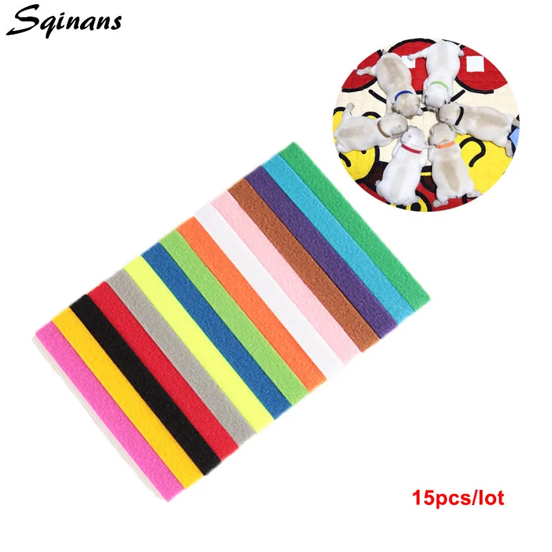 Sqinans 15pcs/lot Puppy ID Collars Whelping Bands Adjustable Nylon Identification Pet Supplies | Дом и сад