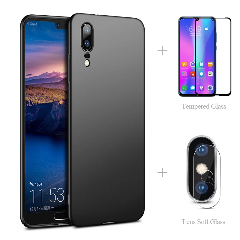 Matte Back Cover Case + Full Cover Tempered Glass + Lens Protective Glass For Huawei Huawei P30 Pro P20 Lite P10 P 30 20 10
Matte Back Cover Case + Full Cover Tempered Glass + Lens Protective Glass For Huawei Huawei P30 Pro P20 Lite P10 P 30 20 10
