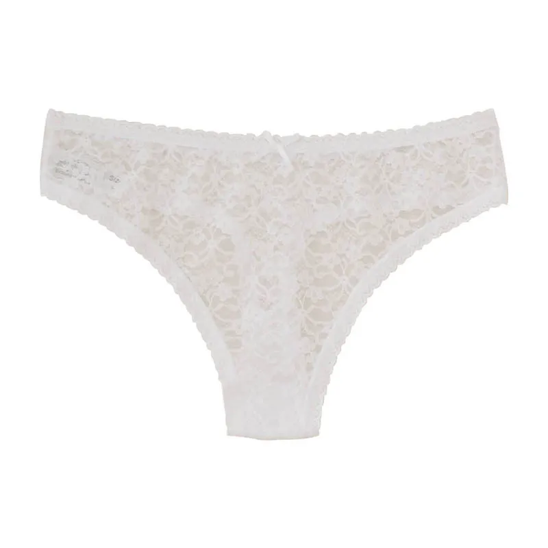 Plus Size S-XXL Women's Sexy Lace Underwear Low Rise Panties Ladies Briefs Thong Female G String Seamless Transparent Lingerie (7)