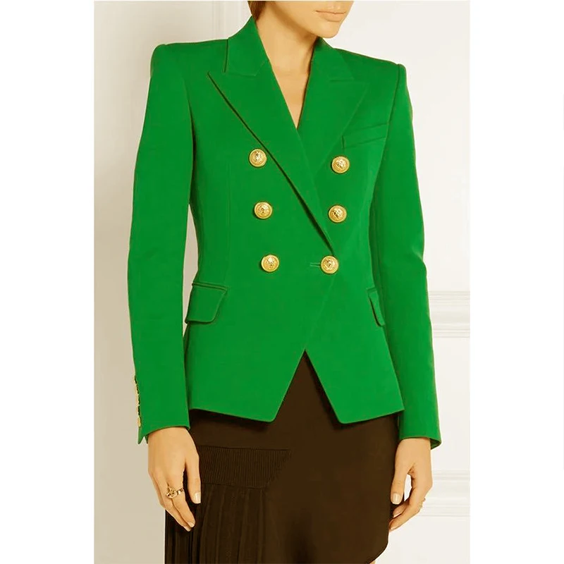 Small suit 2019 net red apple green casual ladies suit jacket lion head button Slim European and American
Small suit 2019 net red apple green casual ladies suit jacket lion head button Slim European and American