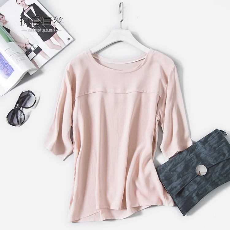 2019 spring new arrive high quality 100% silk office lady blouse half long sleeved
2019 spring new arrive high quality 100% silk office lady blouse half long sleeved