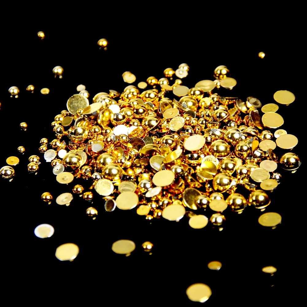 1.5-10mm Gold Resin Half Round Craft ABS Imitation Pearls Scrapbook Beads For 3D Nails Art Backpack DIY Design Decorations
1.5-10mm Gold Resin Half Round Craft ABS Imitation Pearls Scrapbook Beads For 3D Nails Art Backpack DIY Design Decorations