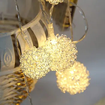 Romantic Metal Ball String Light Warm White LED String Lights for Wedding Christmas Fairy Party Decorations #
Romantic Metal Ball String Light Warm White LED String Lights for Wedding Christmas Fairy Party Decorations #