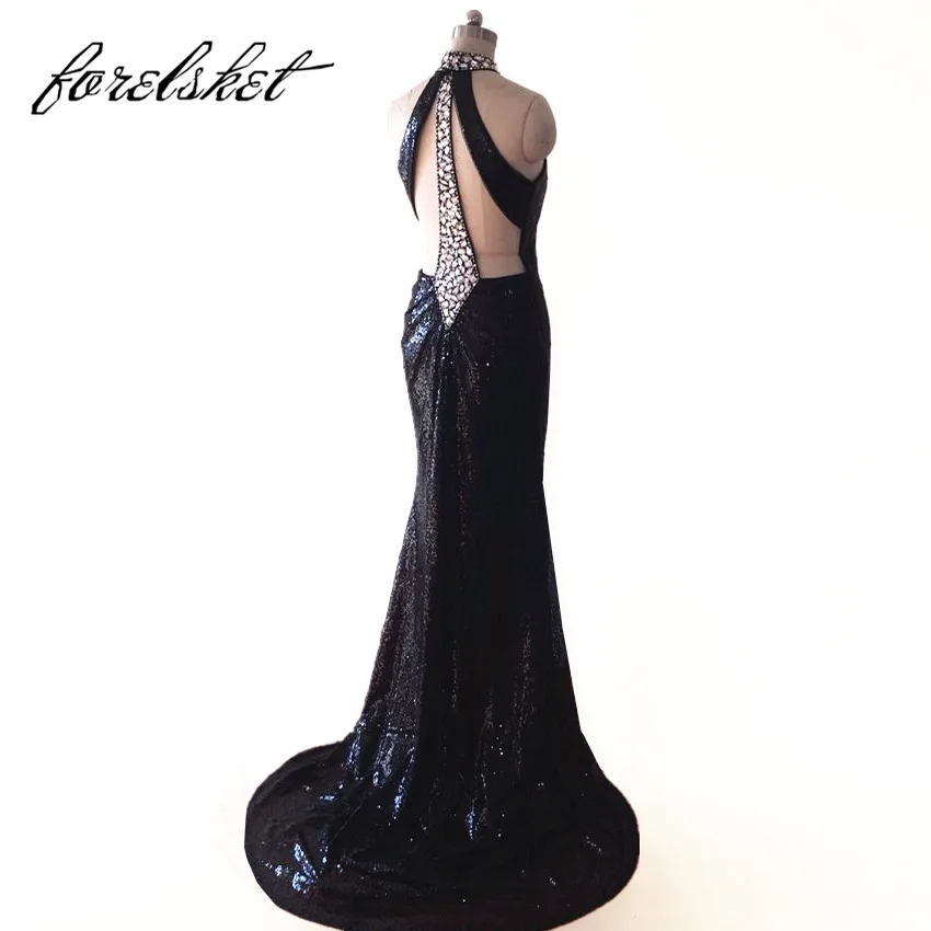 Luxury Mermaid Prom Dresses 2019 New Halter Beads Backless Custom Long Cryatl Evening Prom Gowns sequin fabric evening dresses
Luxury Mermaid Prom Dresses 2019 New Halter Beads Backless Custom Long Cryatl Evening Prom Gowns sequin fabric evening dresses
