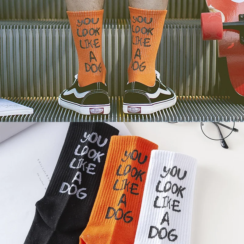2018 Fashion Men Women socks cotton personality Harajuku street skateboard black white orange Funny socks
2018 Fashion Men Women socks cotton personality Harajuku street skateboard black white orange Funny socks
