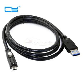 USB-c USB 3.1 Type-C Locking Connector to Standard USB3.0 Data Cable 1.2m With Panel Mount Screw
USB-c USB 3.1 Type-C Locking Connector to Standard USB3.0 Data Cable 1.2m With Panel Mount Screw