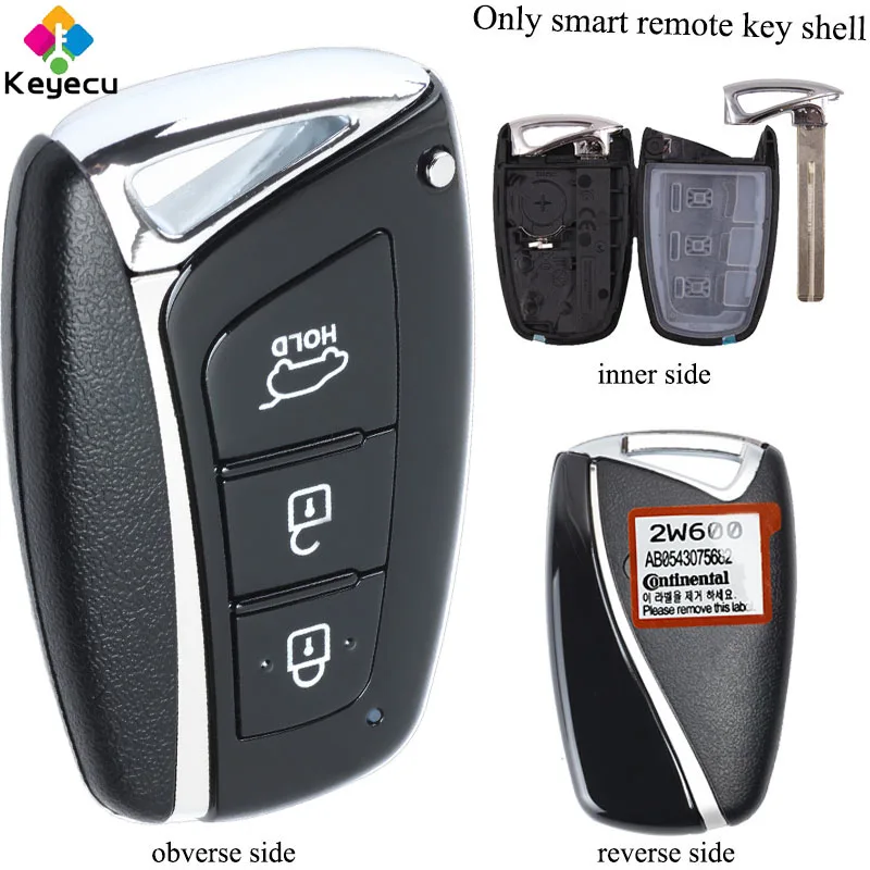 KEYECU Replacement Smart Remote Car Key Shell Case - 3 Button & Uncut Blank Blade - FOB for Hyundai Santa Fe IX45 - Key Shell
KEYECU Replacement Smart Remote Car Key Shell Case - 3 Button & Uncut Blank Blade - FOB for Hyundai Santa Fe IX45 - Key Shell