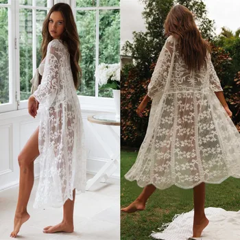 Beach Dresses Swimsuits Tunic Covered Woman Women Cover Ups Swimwear Robe Coverup Express Lace Embroidered Skirt Loose Solid
Beach Dresses Swimsuits Tunic Covered Woman Women Cover Ups Swimwear Robe Coverup Express Lace Embroidered Skirt Loose Solid