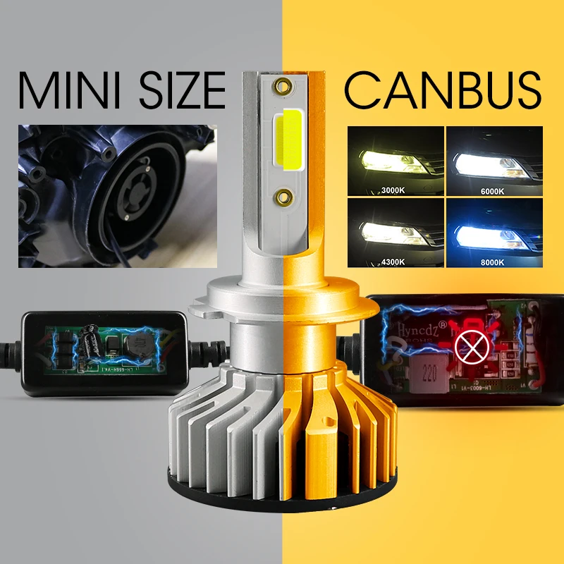 2PCS Mini Size H7 Led Canbus Bulb 72W 10000LM Car headlight H4 Hi/Lo Beam H1 LED H3 H9/H8 6000K 4300KLed 24V 12V H11 Fog Lights
2PCS Mini Size H7 Led Canbus Bulb 72W 10000LM Car headlight H4 Hi/Lo Beam H1 LED H3 H9/H8 6000K 4300KLed 24V 12V H11 Fog Lights