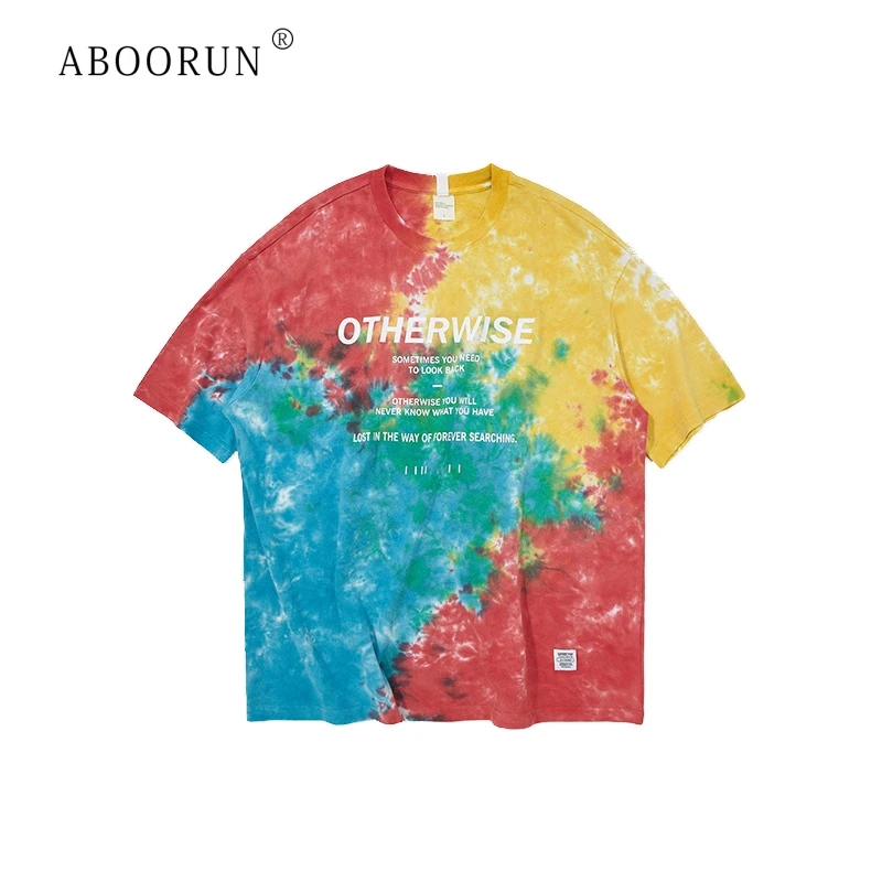 ABOORUN Men's Fashion Tie Dye T Shirts Hip Hop Printed T-Shirts Male Summer Top Tees R267
ABOORUN Men's Fashion Tie Dye T Shirts Hip Hop Printed T-Shirts Male Summer Top Tees R267