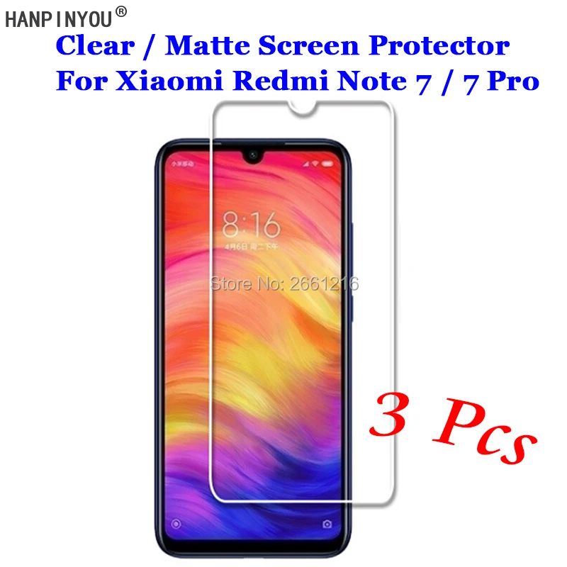 3 Pcs/Lot For Xiaomi Redmi Note 7 / 7 Pro 6.3" New HD Clear / Anti-Glare Matte Front Screen Protector Touch Film Protection Skin
3 Pcs/Lot For Xiaomi Redmi Note 7 / 7 Pro 6.3" New HD Clear / Anti-Glare Matte Front Screen Protector Touch Film Protection Skin