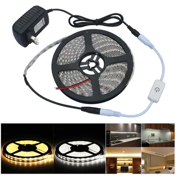 

Jiawen 5M Waterproof 5050SMD LED Lights Strip with Touch Sensor Switch (AC110-240V)