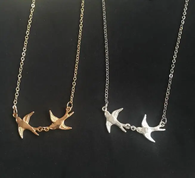 n706 2018 Summer Vintage jewelry Little bird Swallow necklace antique silver pendant direct appeal to women | Украшения и