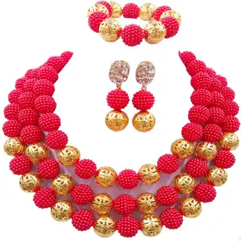 Red Costume Necklace Earrings Nigerian Beads African Jewelry Set Wedding Bridal Jewelry Sets 3ZZJS13
Red Costume Necklace Earrings Nigerian Beads African Jewelry Set Wedding Bridal Jewelry Sets 3ZZJS13