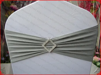 Light Silver Single Layer Spandex/Lycra/Expand Band/Covers With Rhombic Diamond Buckle&Pin For Wedding Party Banquet Decorations 
Light Silver Single Layer Spandex/Lycra/Expand Band/Covers With Rhombic Diamond Buckle&Pin For Wedding Party Banquet Decorations