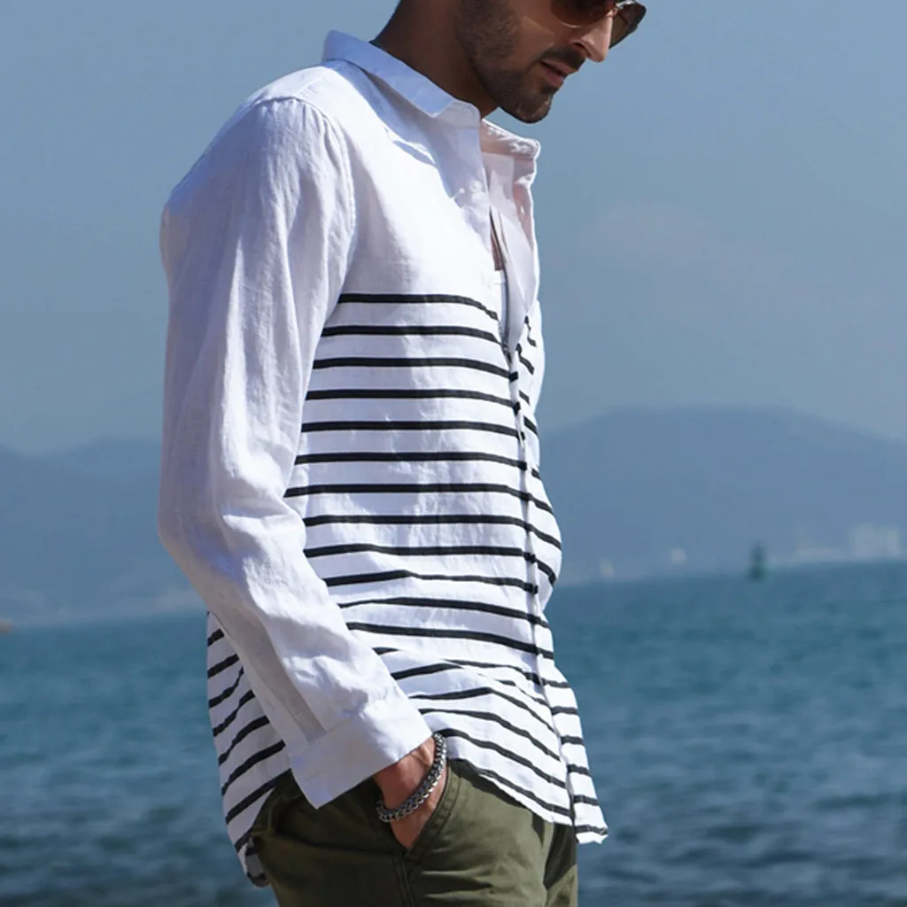 Plus Size Tunic Mens Solid linen Basic Button Casual Linen Cotton Long Sleeve V-neck shirts men stripe 2019 L0619
Plus Size Tunic Mens Solid linen Basic Button Casual Linen Cotton Long Sleeve V-neck shirts men stripe 2019 L0619