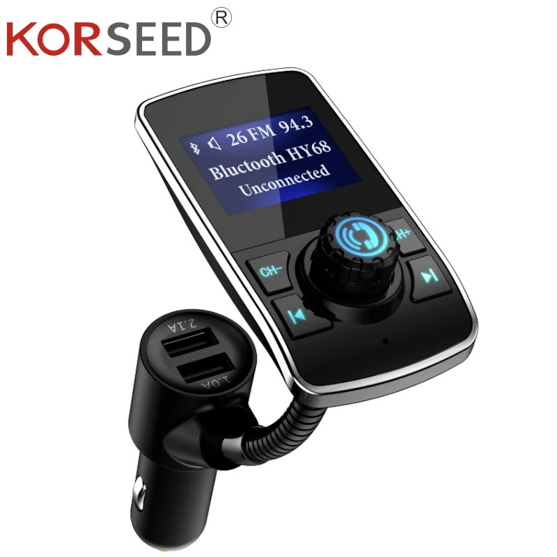 KORSEED 1.4 inch Car Bluetooth Kit FM Transmitter Modulator Wireless Audio Handsfree Carkit MP3 Player TF U disk AUX USB Charger
KORSEED 1.4 inch Car Bluetooth Kit FM Transmitter Modulator Wireless Audio Handsfree Carkit MP3 Player TF U disk AUX USB Charger