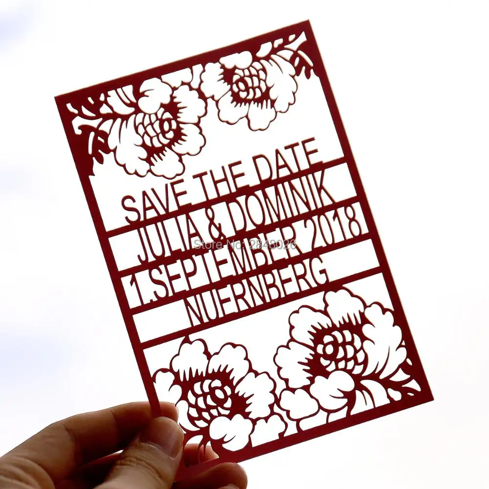 Personalized flower save the date, laser cut wedding save the date cards,wedding invitation cards
Personalized flower save the date, laser cut wedding save the date cards,wedding invitation cards
