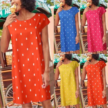 Women dress Summer kleid Short Sleeve O-neck Printed Mini Party Beach Dresses zomerjurk dames 2019 vestidos
Women dress Summer kleid Short Sleeve O-neck Printed Mini Party Beach Dresses zomerjurk dames 2019 vestidos
