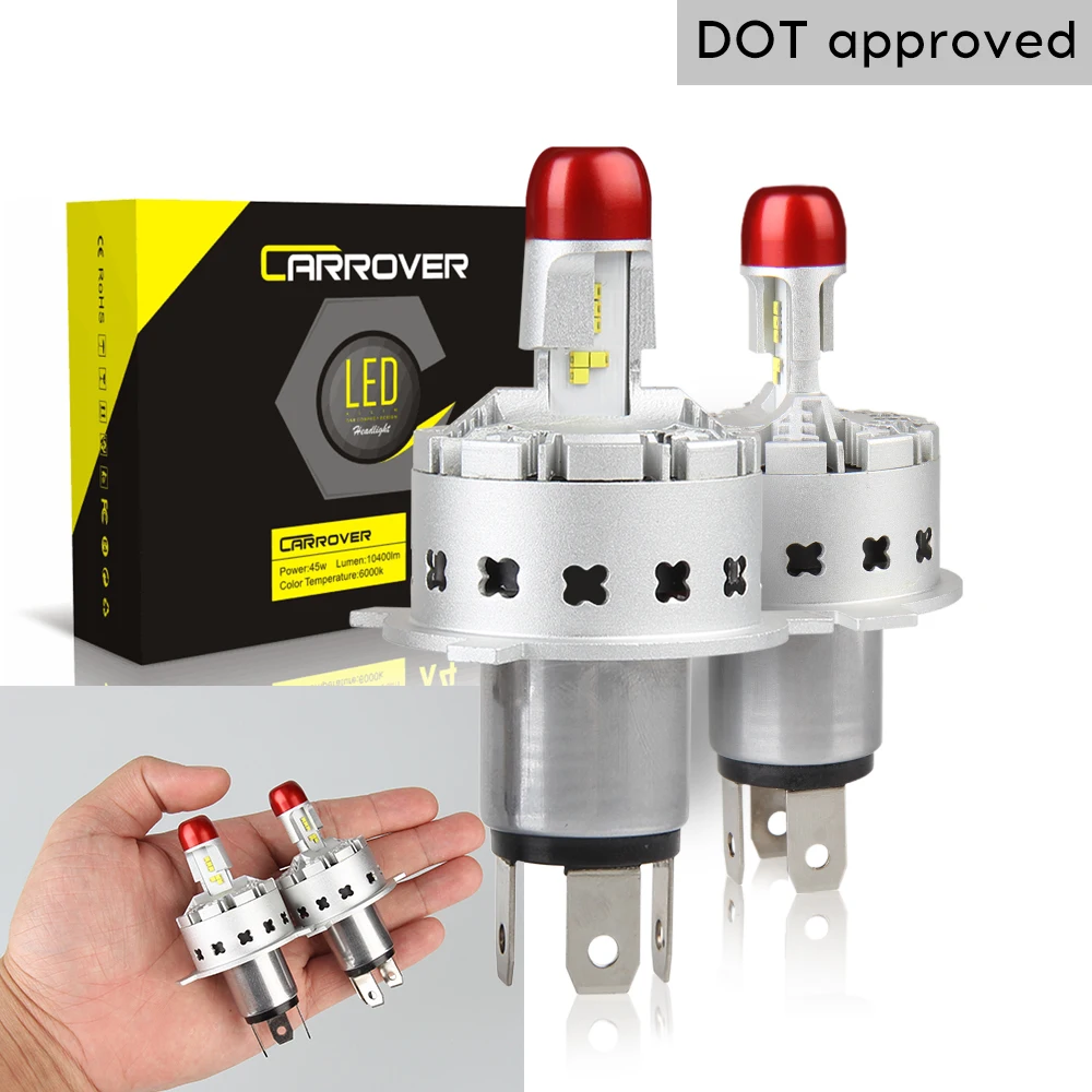 Car Rover H4 LED Car Headlight Bulb 6000K 10400LM High Beam and Low Beam Converstion Kit all in one Design
Car Rover H4 LED Car Headlight Bulb 6000K 10400LM High Beam and Low Beam Converstion Kit all in one Design