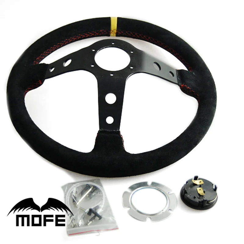 MOFE 14inch 350mm Deep Corn Drifting Steering Wheel / Suede Leather Steering wheels
MOFE 14inch 350mm Deep Corn Drifting Steering Wheel / Suede Leather Steering wheels