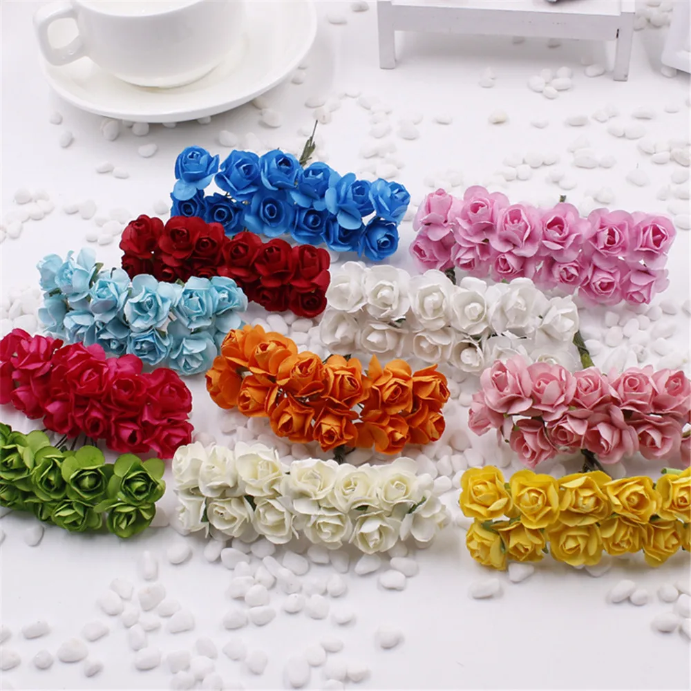 144PCS One lot 1cm Head Multicolor Artificial Paper Flowers Rose Used For Decorative Gift
144PCS One lot 1cm Head Multicolor Artificial Paper Flowers Rose Used For Decorative Gift