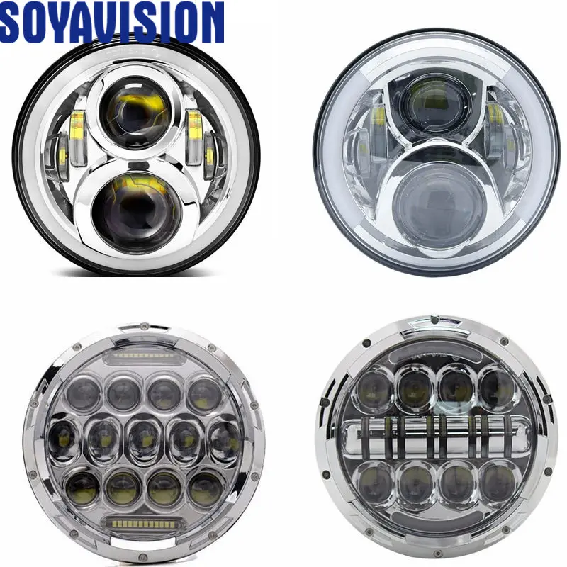 Pair 7INCH LED Headlight 7" Car Headlamp with DRL Motor Lamp for Jeep wrangler VAZ 2121 Lada Niva 4x4 Suzuki Samurai Kenworth
Pair 7INCH LED Headlight 7" Car Headlamp with DRL Motor Lamp for Jeep wrangler VAZ 2121 Lada Niva 4x4 Suzuki Samurai Kenworth