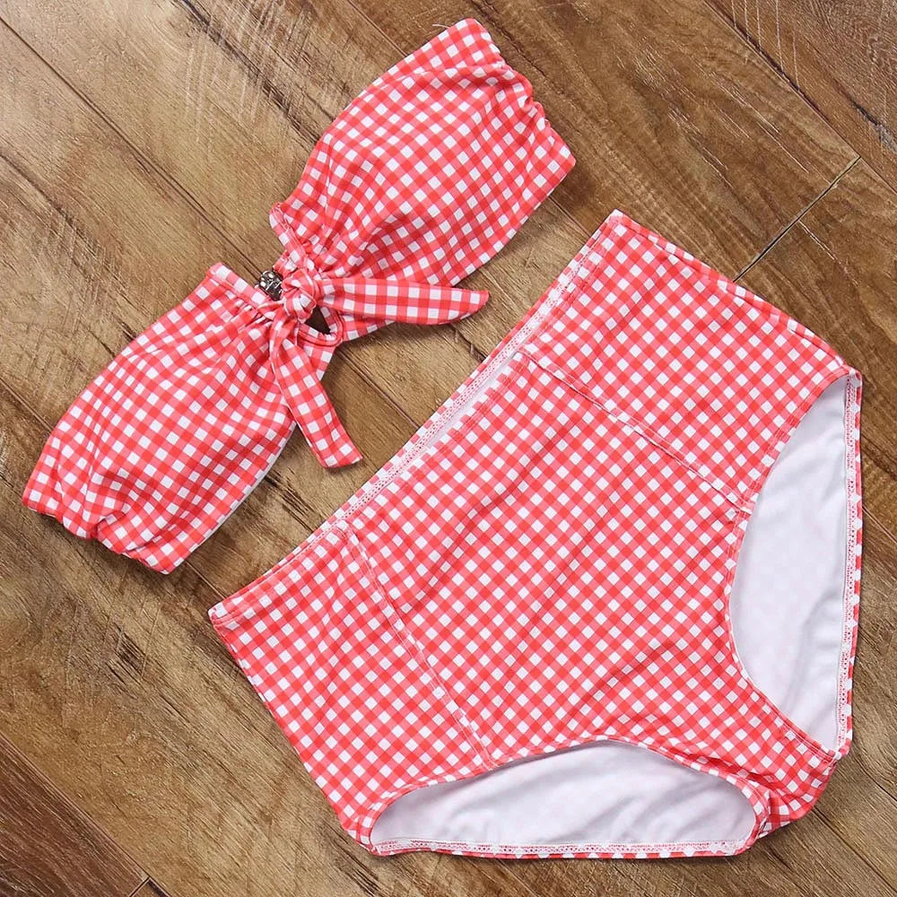 bandeau bikini high wasit bikini set push up sexy women swimsuit knot halter swimwear 2019 plaid bathing suit summer beach wear
bandeau bikini high wasit bikini set push up sexy women swimsuit knot halter swimwear 2019 plaid bathing suit summer beach wear