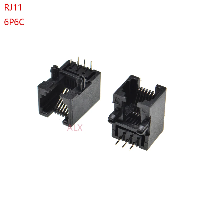 100PCS RJ11 telephone FEMALE SOCKET RIGHT ANGLE 95001 6P6C female jack pcb connector
100PCS RJ11 telephone FEMALE SOCKET RIGHT ANGLE 95001 6P6C female jack pcb connector