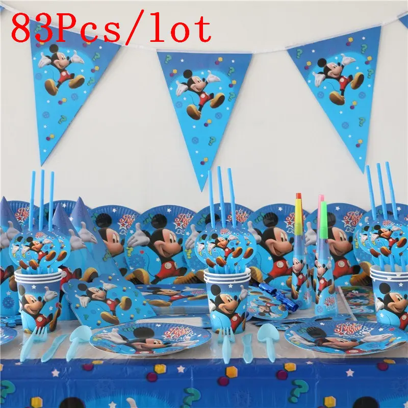 83Pcs Kids Boys Baby Mickey Mouse Cartoon Birthday Decorative Party Event Supplies Favor Items For Children 10 People
83Pcs Kids Boys Baby Mickey Mouse Cartoon Birthday Decorative Party Event Supplies Favor Items For Children 10 People