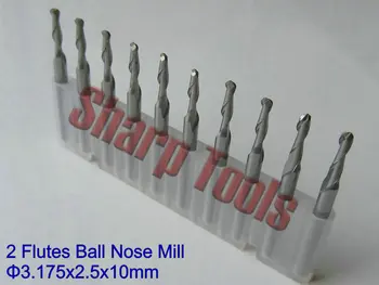 3.175*2.5*10mm Two Flute Ball Nose Carbide End Mill Tungsten Cutter,CNC Mill Milling Tool CNC Router Woodworking Tool on Carving
3.175*2.5*10mm Two Flute Ball Nose Carbide End Mill Tungsten Cutter,CNC Mill Milling Tool CNC Router Woodworking Tool on Carving