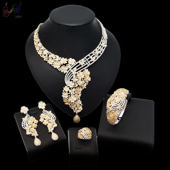 YULAILI Free Delivery 2018 New Arrival Style Popular AD Zircon Bridal Jewelry Sets for Ladies
YULAILI Free Delivery 2018 New Arrival Style Popular AD Zircon Bridal Jewelry Sets for Ladies