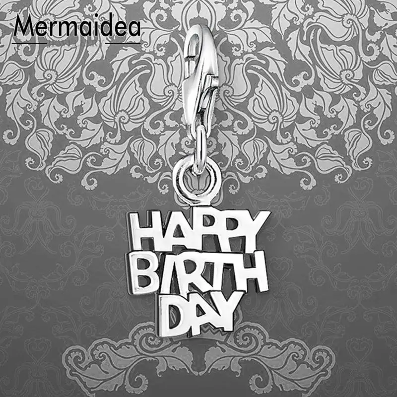 Happy Birthday Charms Pendant Fashion Jewelry 925 Sterling Silver Classic Gift For Men Women Girl Fit Bracelet Necklace Bag
Happy Birthday Charms Pendant Fashion Jewelry 925 Sterling Silver Classic Gift For Men Women Girl Fit Bracelet Necklace Bag