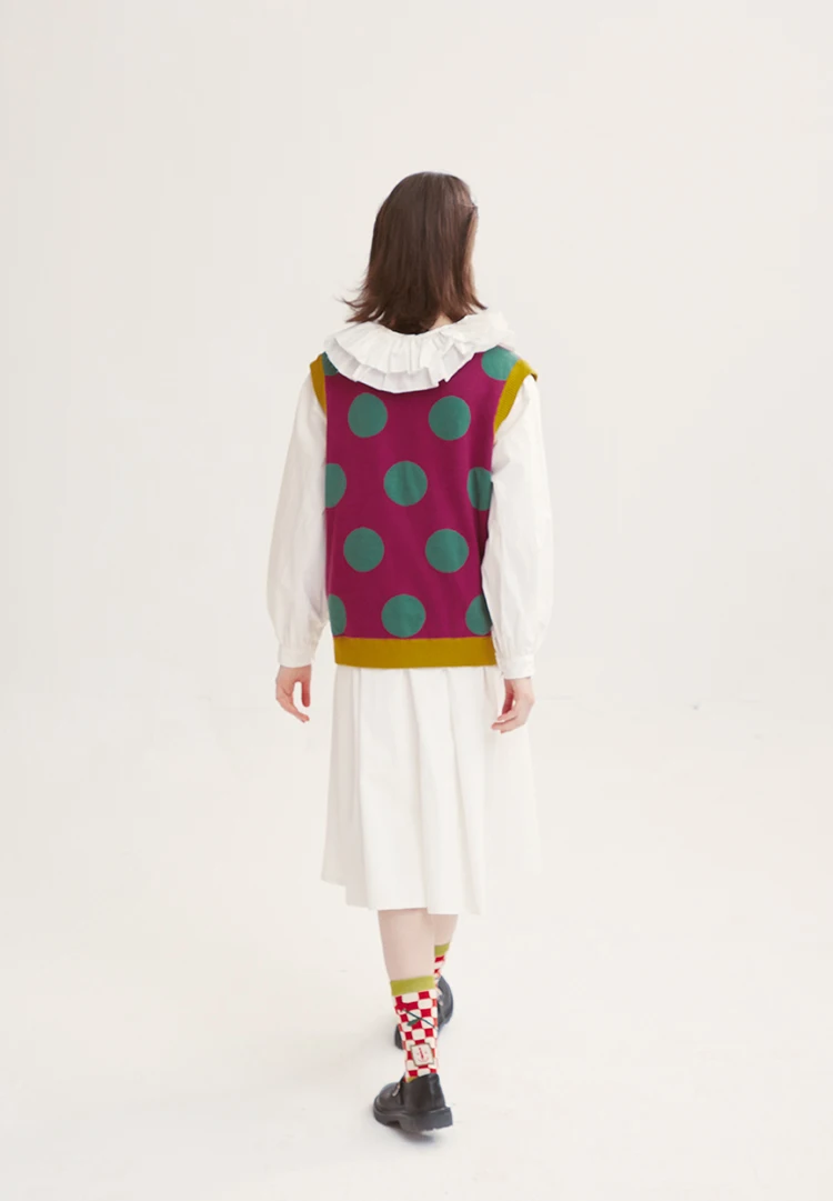 Cartoon Animals Loose V-Neck Knitted Vest