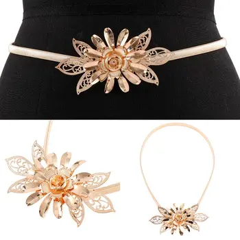 Ladies Designer Belts For Women Metal Belt Flower Elastic Strap Waist Belt Silver Gold color Chain Stretch Elastic Belt Waist
Ladies Designer Belts For Women Metal Belt Flower Elastic Strap Waist Belt Silver Gold color Chain Stretch Elastic Belt Waist