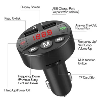 Kongyide Car charger Mini Quick Portable Wireless Blue tooth FM Transmitter Handsfree Kit dyproship 19j24 
Kongyide Car charger Mini Quick Portable Wireless Blue tooth FM Transmitter Handsfree Kit dyproship 19j24