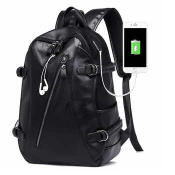 Men Backpack External USB Charge Waterproof Backpack Fashion PU Leather Travel Bag For Male Casual School Bag leather bookbag
Men Backpack External USB Charge Waterproof Backpack Fashion PU Leather Travel Bag For Male Casual School Bag leather bookbag