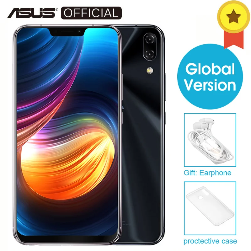 

ASUS Zenfone 5 ZE620KL Global Version 6.2"19:9 FHD+2246*1080 Screen Android 8.0 Cellphone Qualcomm Snapdragon 636 4GB 64GB NFC