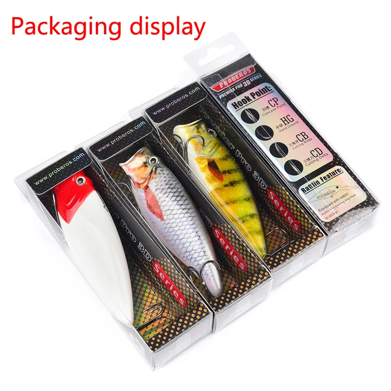 Brand Fishing lure 9.5cm Fishing Tackle 16.31g Popper Lure 6 colors Crankbaits fishing bait Hook BP43
Brand Fishing lure 9.5cm Fishing Tackle 16.31g Popper Lure 6 colors Crankbaits fishing bait Hook BP43