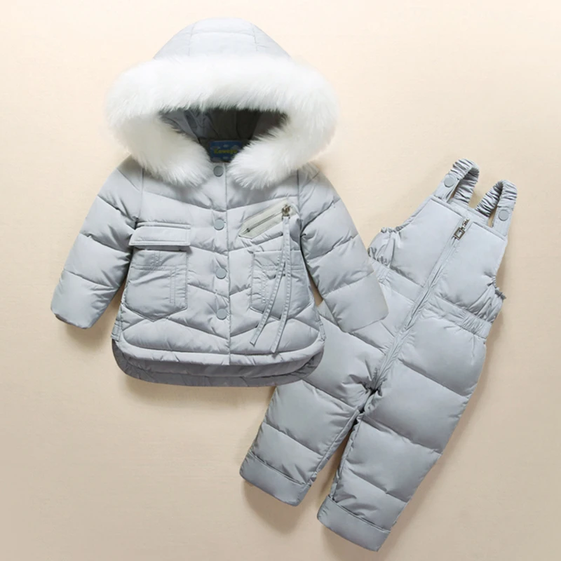 -30 Degree Kids Baby Snowsuit White Duck Down Toddler Boys Girls Winter Clothes Suit 2pcs Thick Warm Outwear Coat+Jumpsuit Pants
-30 Degree Kids Baby Snowsuit White Duck Down Toddler Boys Girls Winter Clothes Suit 2pcs Thick Warm Outwear Coat+Jumpsuit Pants